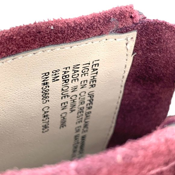 Nordstrom‎ HINGE 'Billy' Burgundy Suede Harness Zip Booties - Picture 11 of 11